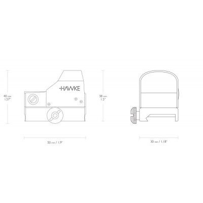 Приціл коліматорний Hawke RD 1x WP DC на базі Weaver (03783)