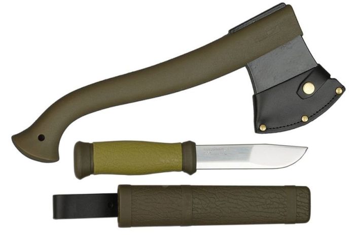 Набір Morakniv Outdoor Kit MG (ніж Morakniv 2000 + сокира Morakniv Outdoor Axe) Military Green