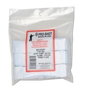 Патчі квадратні Pro-Shot для чищення калібр .22 - .270 500 шт/уп