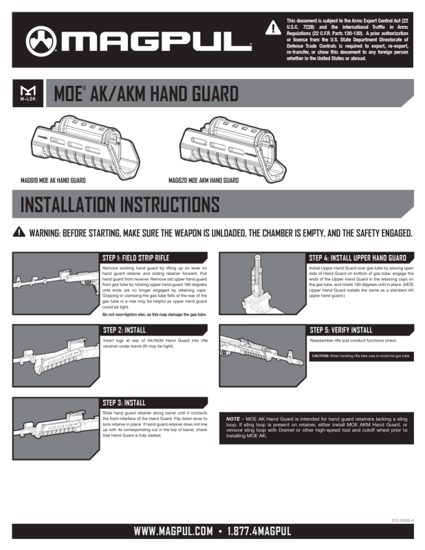 Цівка MOE AKM Hand Guard – AK47/AKM Black (MAG620)