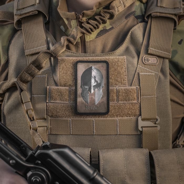 Нашивка M-Tac Spartan Helmet Coyote/Black