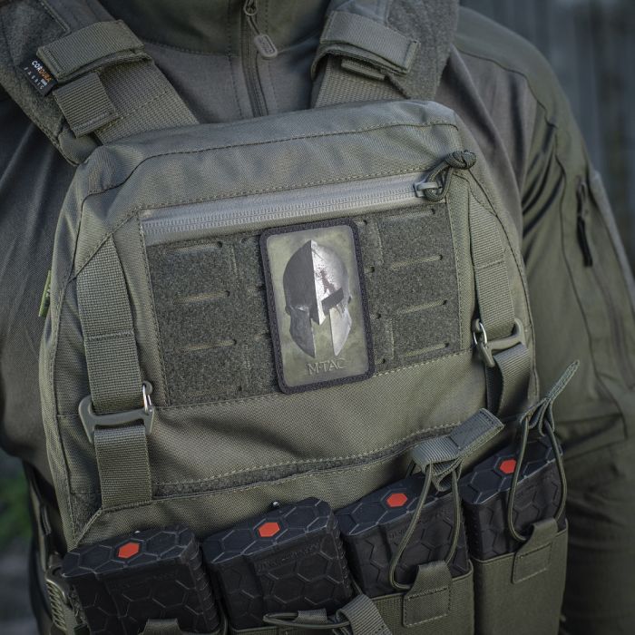 Нашивка M-Tac Spartan Helmet Ranger Green/Black