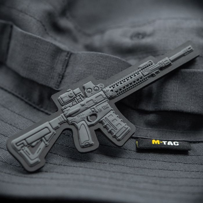 Нашивка M-Tac AR-15 3D PVC Dark Grey