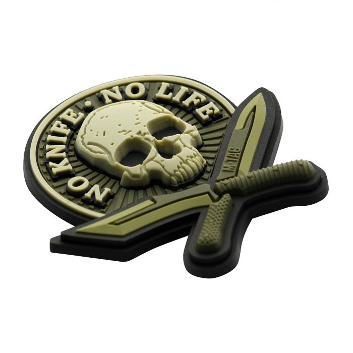 Нашивка M-Tac No Knife - No Life 3D PVC Olive