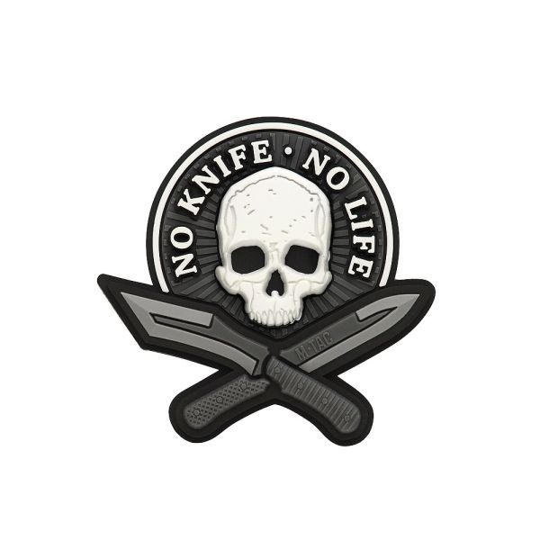 Нашивка M-Tac No Knife - No Life 3D PVC Black/White