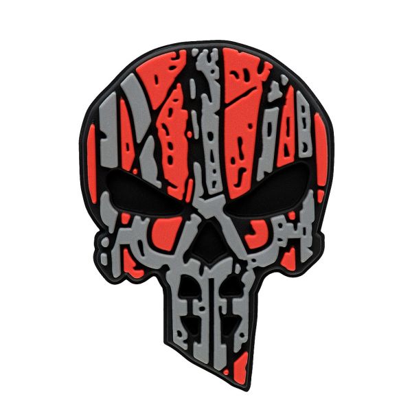 Нашивка M-Tac Ukrainian Punisher 3D PVC Red/Black