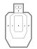 Мішень Алебарда IPSC-03 метрична біла (585)