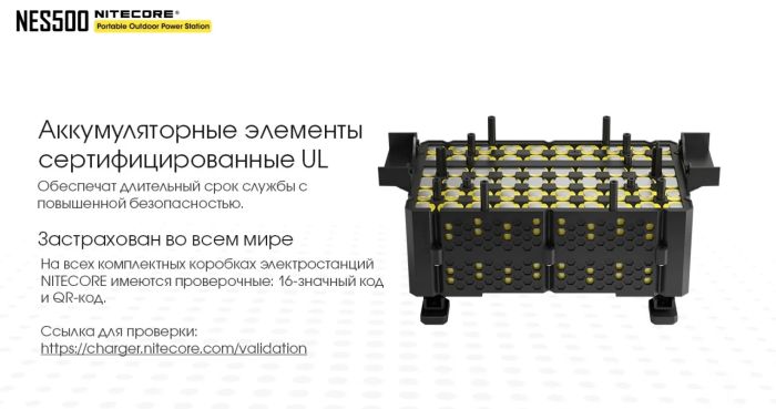 Портативна зарядна станція Nitecore NES500 (144000 mAh)