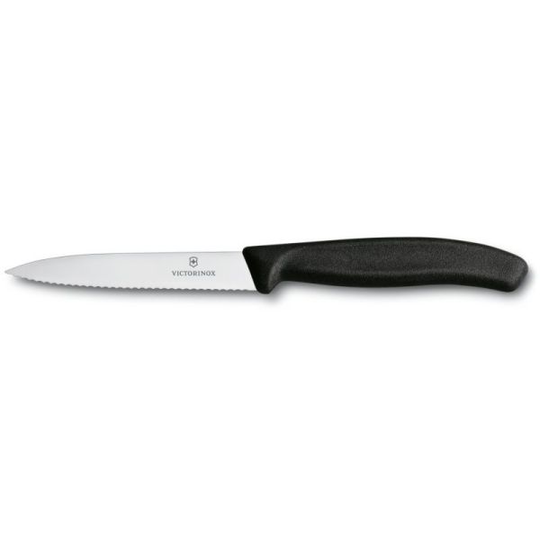 Кухонний ніж Victorinox Swiss Classic Paring 6.7733, лезо - 10 см, чорне руків'я
