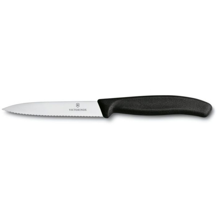 Кухонний ніж Victorinox Swiss Classic Paring 6.7733, лезо - 10 см, чорне руків'я