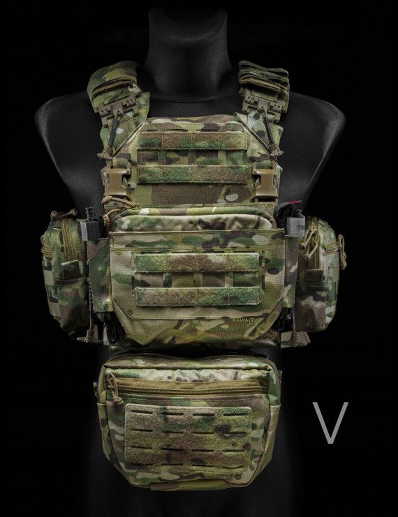 Комплект «Thorax set Multicam» з плакардом кенгу зі вставкою під 3 магазини та сумкою органайзером L
