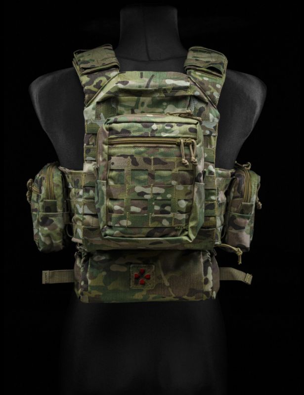 Комплект «Thorax set Multicam» з плакардом кенгу зі вставкою під 3 магазини та сумкою органайзером L