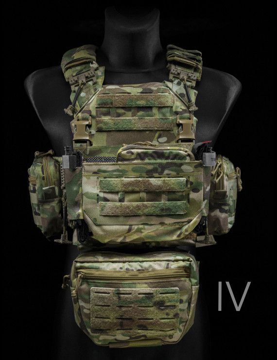 Комплект «Thorax set Multicam» з плакардом кенгу зі вставкою під 3 та 1 магазини та сумкою-органайзером М