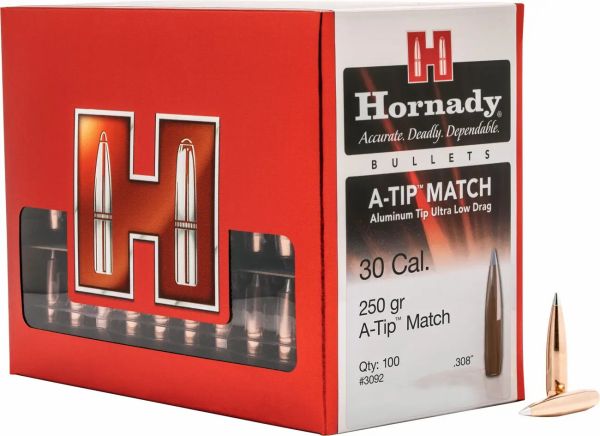 Куля Hornady A-TIP Match кал .30 маса 250 гр (16.2 г) 100 шт