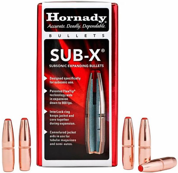 Куля Hornady SUB-X кал. 30 маса 190 гр (12.31 г) 100 шт