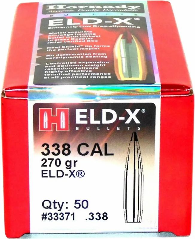 Куля Hornady ELD-X  кал. 338  270 гр/17,5 г. 50 шт