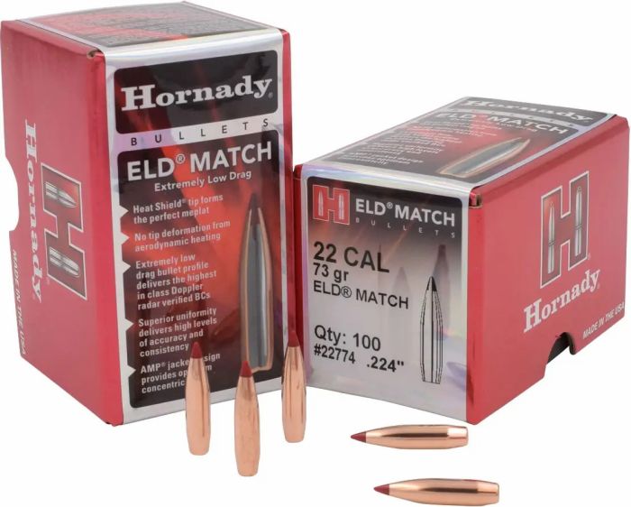Куля Hornady ELD Match кал .224 маса 73 гр (4.7 г) 100 шт