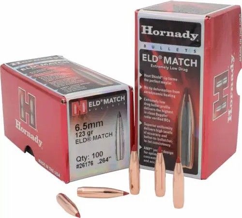 Куля Hornady ELD Match кал. 6.5 мм (.264)  маса 123 гр (8 г) 100 шт