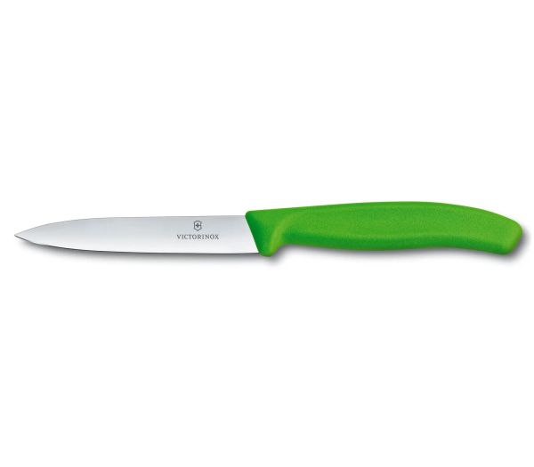 Ніж кухонний Victorinox Swiss Classic Paring 6.7706.L114, лезо - 10 см, зелене руків'я
