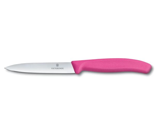 Ніж кухонний Victorinox Swiss Classic Paring 6.7706.L115, лезо - 10 см, рожеве руків'я
