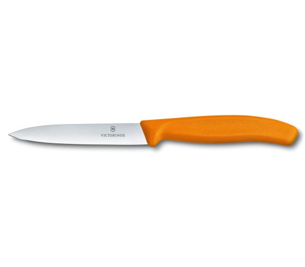 Ніж кухонний Victorinox Swiss Classic Paring 6.7706.L119, лезо - 10 см, помаранчеве руків'я