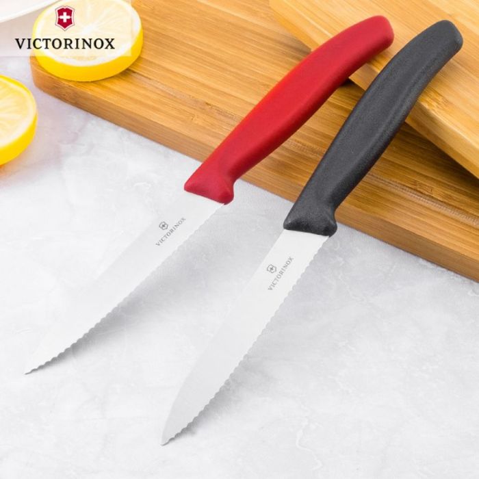 Кухонний ніж Victorinox Swiss Classic Paring 6.7731, лезо - 10 см, червоне руків'я