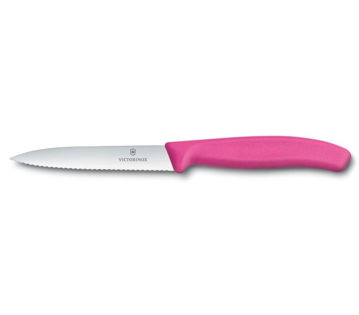 Кухонний ніж Victorinox Swiss Classic Paring 6.7736.L5, лезо - 10 см, рожеве руків'я