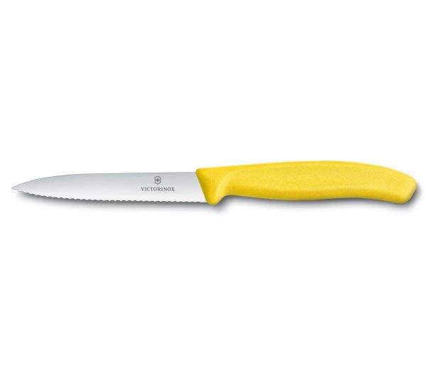 Кухонний ніж Victorinox Swiss Classic Paring 6.7736.L8, лезо - 10 см, жовте руків'я