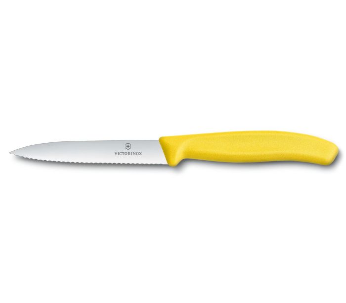 Кухонний ніж Victorinox Swiss Classic Paring 6.7736.L8, лезо - 10 см, жовте руків'я