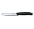 Ніж кухонний Victorinox Swiss Classic Tomato and Table (6.7833), лезо - серейтор 11 см, чорний