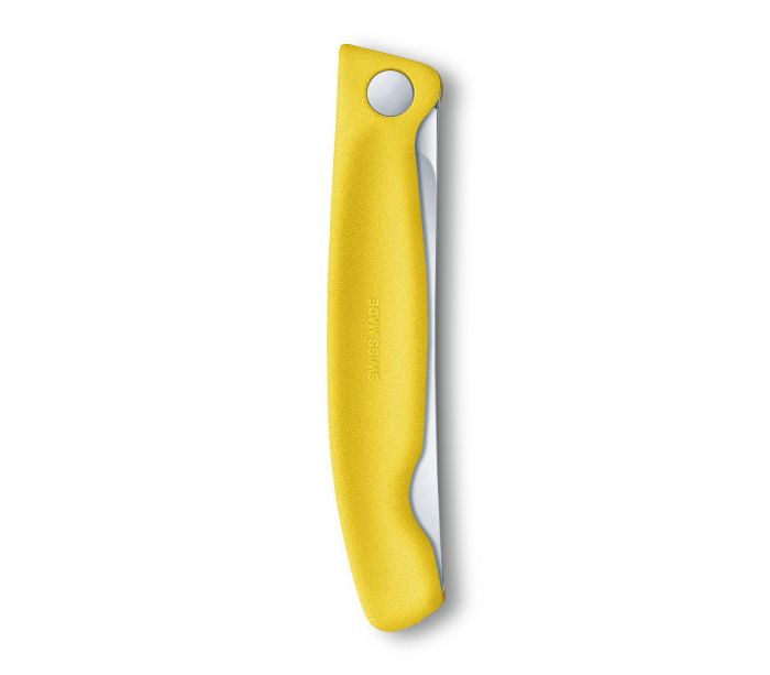 Ніж кухонний Victorinox Swiss Classic Foldable Paring 6.7836.F8B, серейтор, жовтий