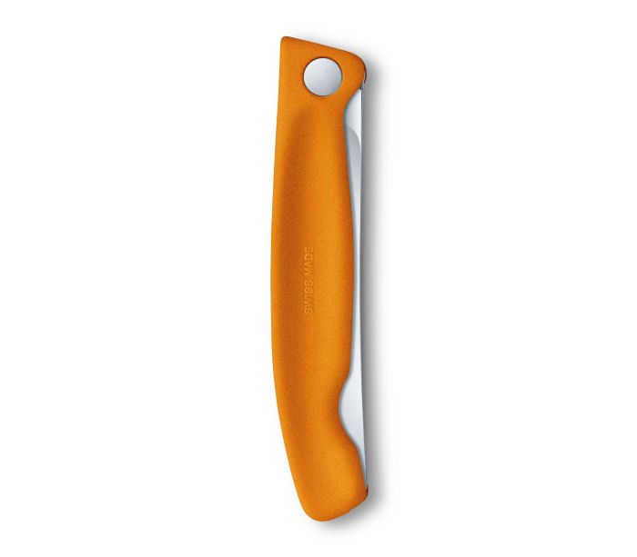 Ніж кухонний Victorinox Swiss Classic Foldable Paring 6.7836.F9B, серейтор, помаранчевий