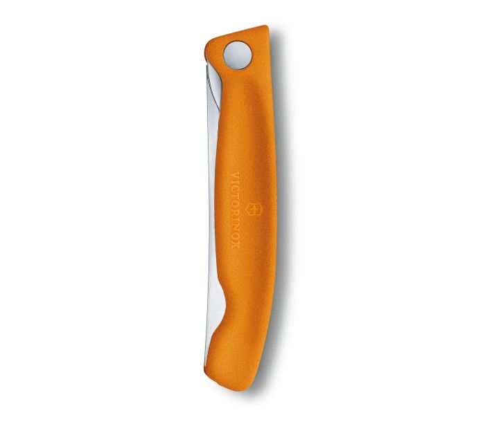 Ніж кухонний Victorinox Swiss Classic Foldable Paring 6.7836.F9B, серейтор, помаранчевий