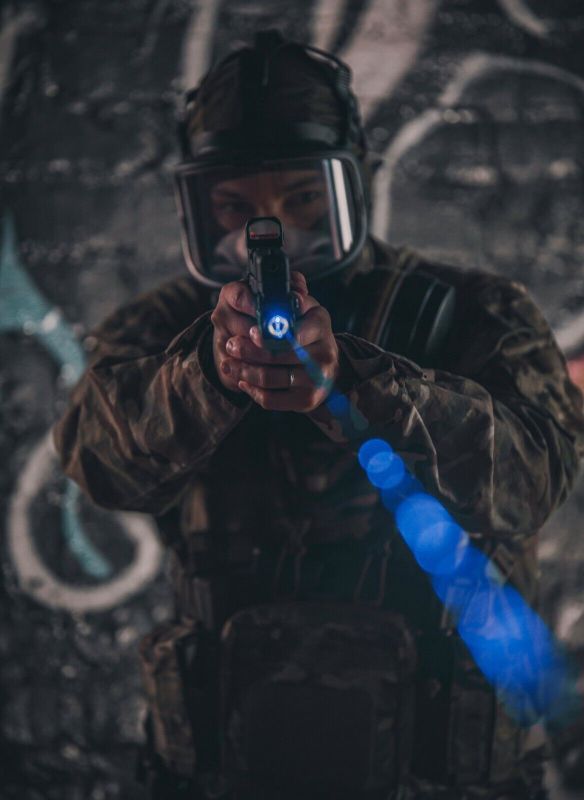 Ліхтар з ЛЦВ Olight Baldr S Blue Light Gunmetal grey