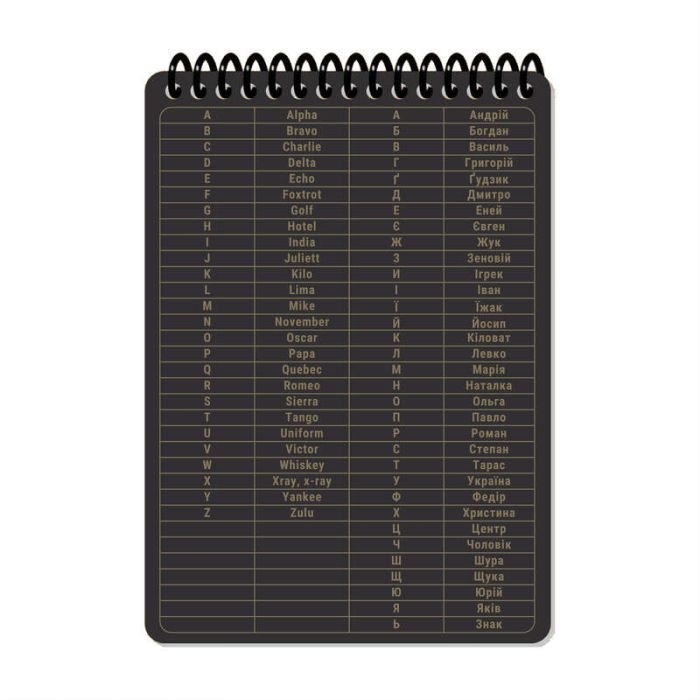 Всепогодний робочий блокнот Ecopybook Tactical Командира відділення A6