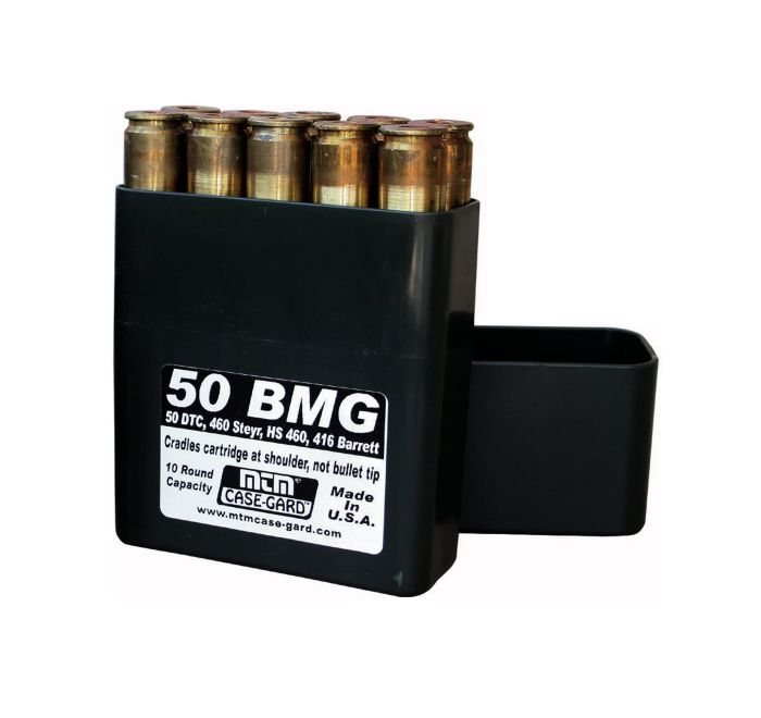 Коробка MTM 50 BMG Slip-Top на 10 патронів кал. 50 BMG (колір - чорний)