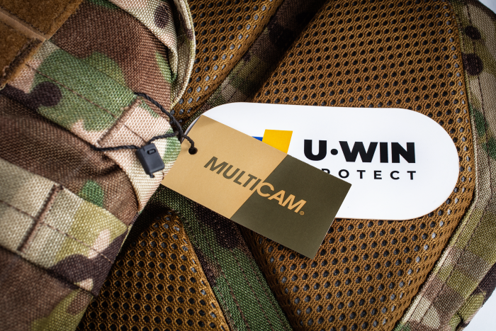 Бронежилет 5 класу захисту U-Win Pro зі швидким скиданням, 2 керамічні плити, скелетні камербанди Cordura 1000 Multicam