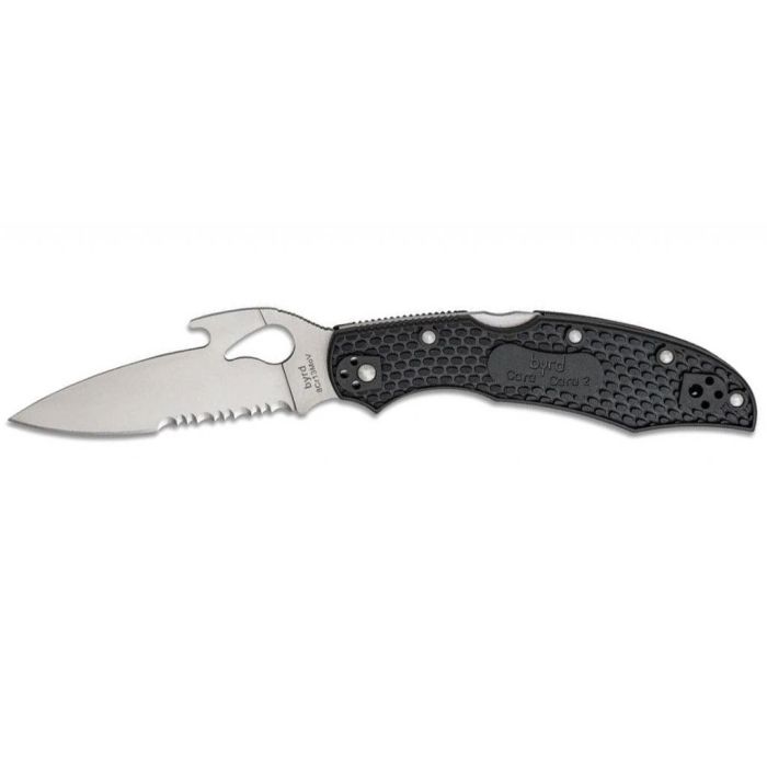 Ніж складаний Spyderco Byrd Cara Cara 2 Emerson Half Serrated (BY03PSBK2W)