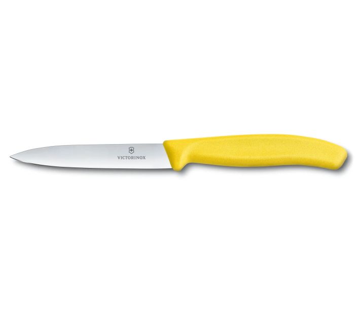 Ніж кухонний Victorinox Swiss Classic Paring 6.7706.L118, лезо - 10 см, жовте руків'я
