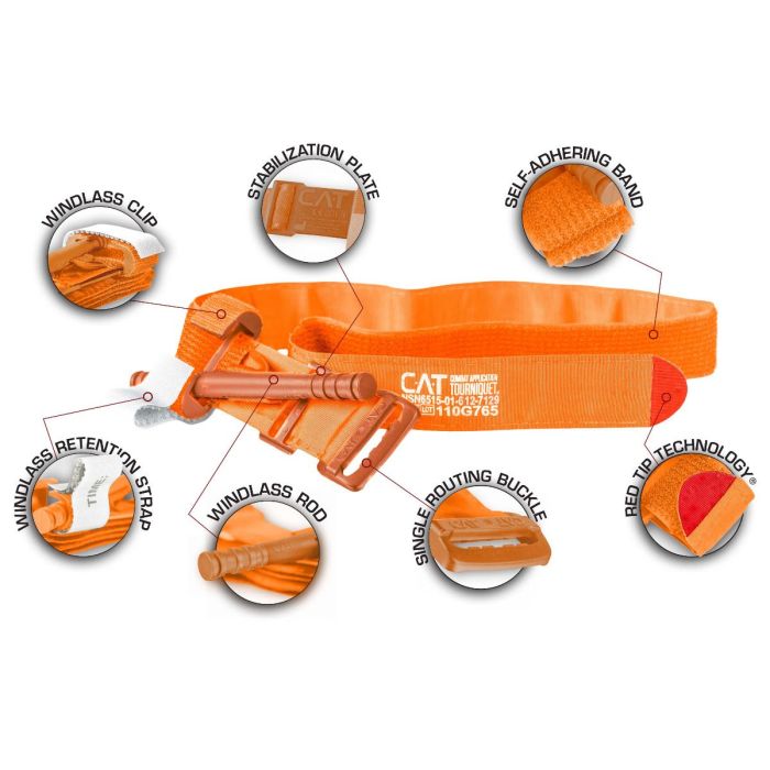 Джгут - турнікет CAT (Combat-Application-Tourniquet) Generation 7 North American Rescue Orange