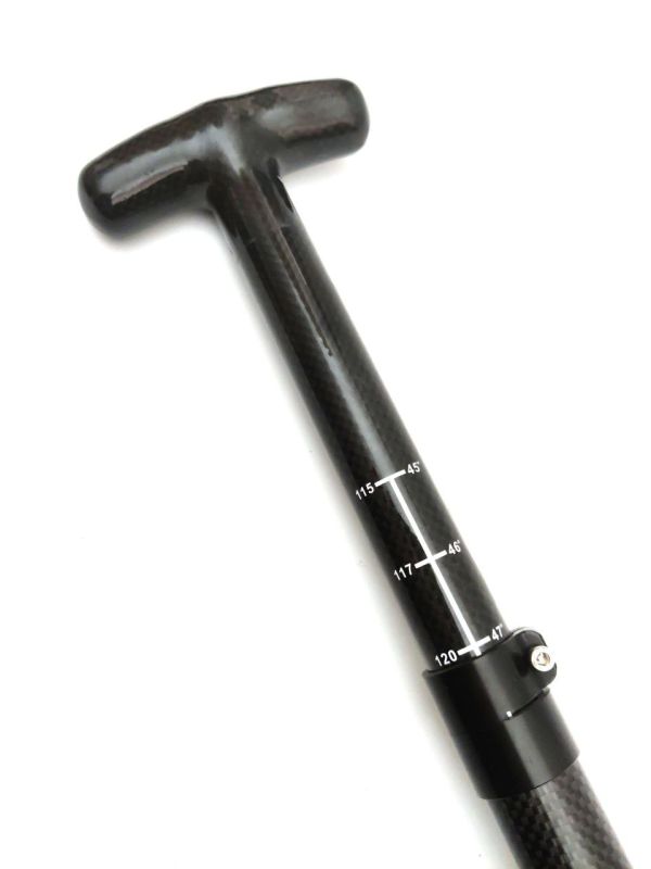 Весло Garce Bruce Paddle Carbon для веслування на човнах Дракон з регулюванням довжини Black