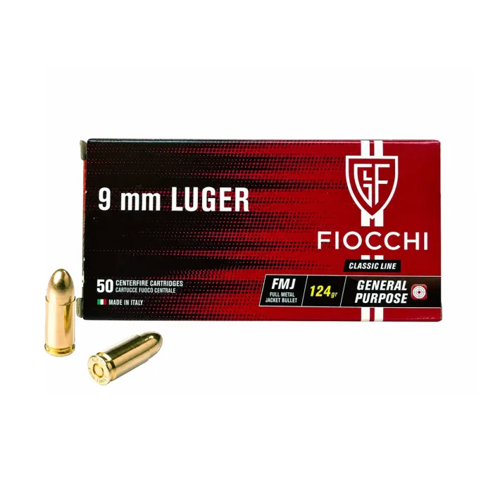Набій нарізний Fiocchi 9 мм (9х19) FMJ 8.04 г 124 gr (70911200)