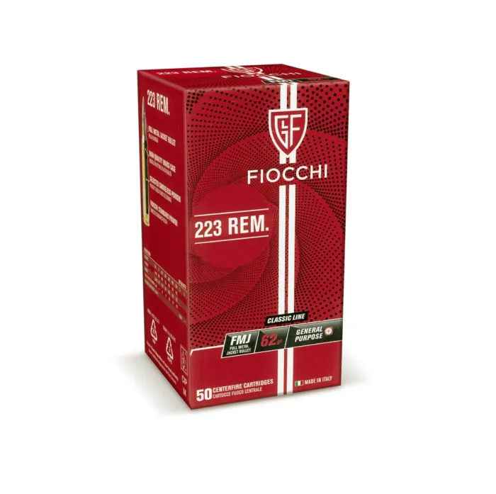 Набій нарізний Fiocchi кал. 223 Rem FMJ 62gr (70A10300)