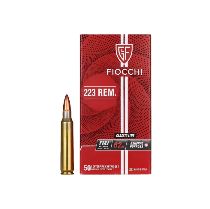 Набій нарізний Fiocchi кал. 223 Rem FMJ 62gr (70A10300)