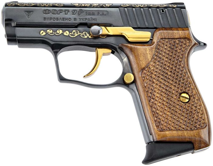 Пістолет травматичний Форт-9Р Black/Gold