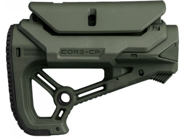 Приклад FAB Defense GL-CORE S CP з упором під щоку для AR15/M1G/M4 (колір - зелений)
