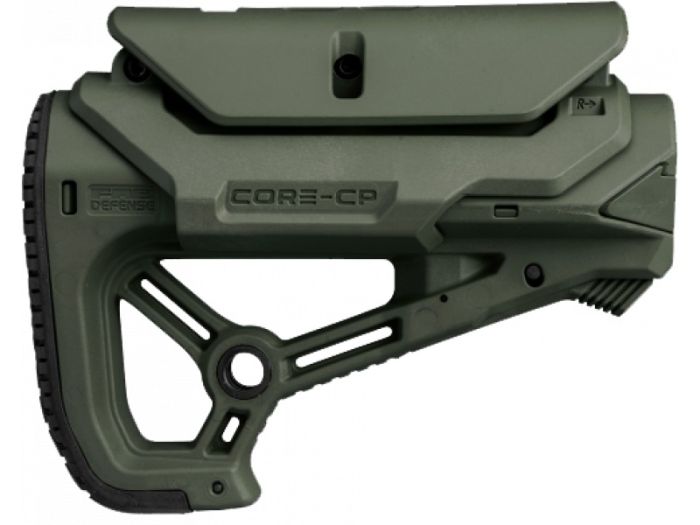 Приклад FAB Defense GL-CORE S CP з упором під щоку для AR15/M1G/M4 (колір - зелений)