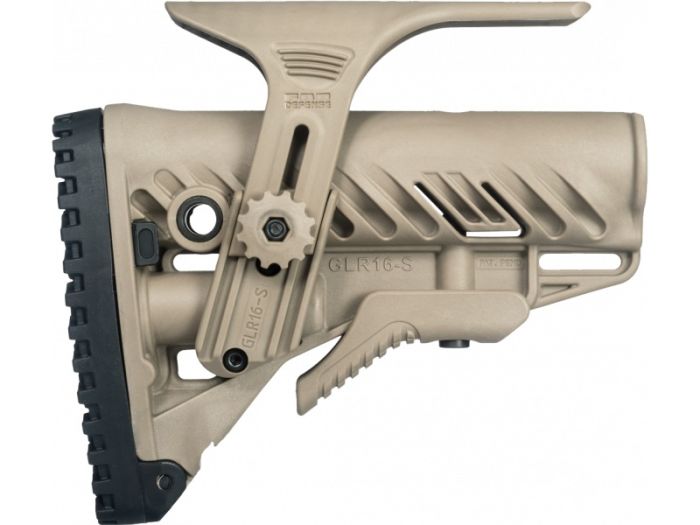 Приклад FAB Defense GLR-16 CP з регульованою щокою для AR15/M16 (колір - койот)