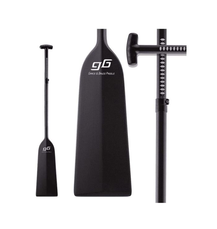 Весло Garce Bruce Paddle Carbon для веслування на човнах Дракон з регулюванням довжини Black