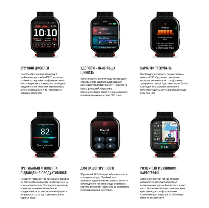 Смартгодинник Garmin VENU X1 Black (010-02980-02)